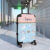 Personalised-cabin suitcase-unicorns
