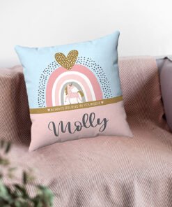 rainbow cushion for girls