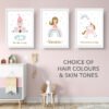 set of 3 princess fairytale art prints