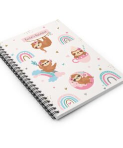sloth and rainbow notebook