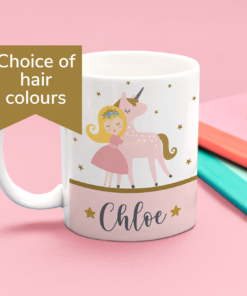 Princess and unicorn mug