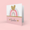 personalised rainbow birthday card