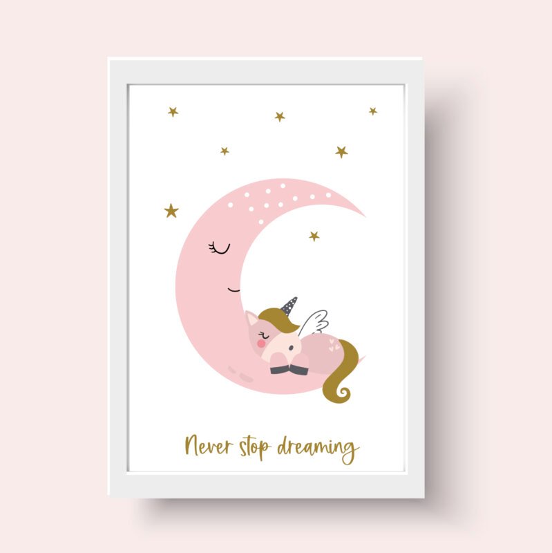unicorn sleep print