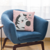 Personalised Zebra Cushion for girls. Made from luxurious, premium faux suede fabric.