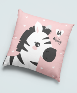 Personalised Zebra Cushion for girls