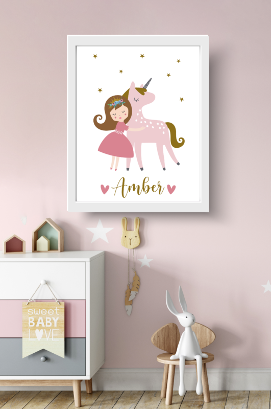 princess and unicorn prints