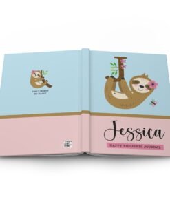 happy sloth journal open