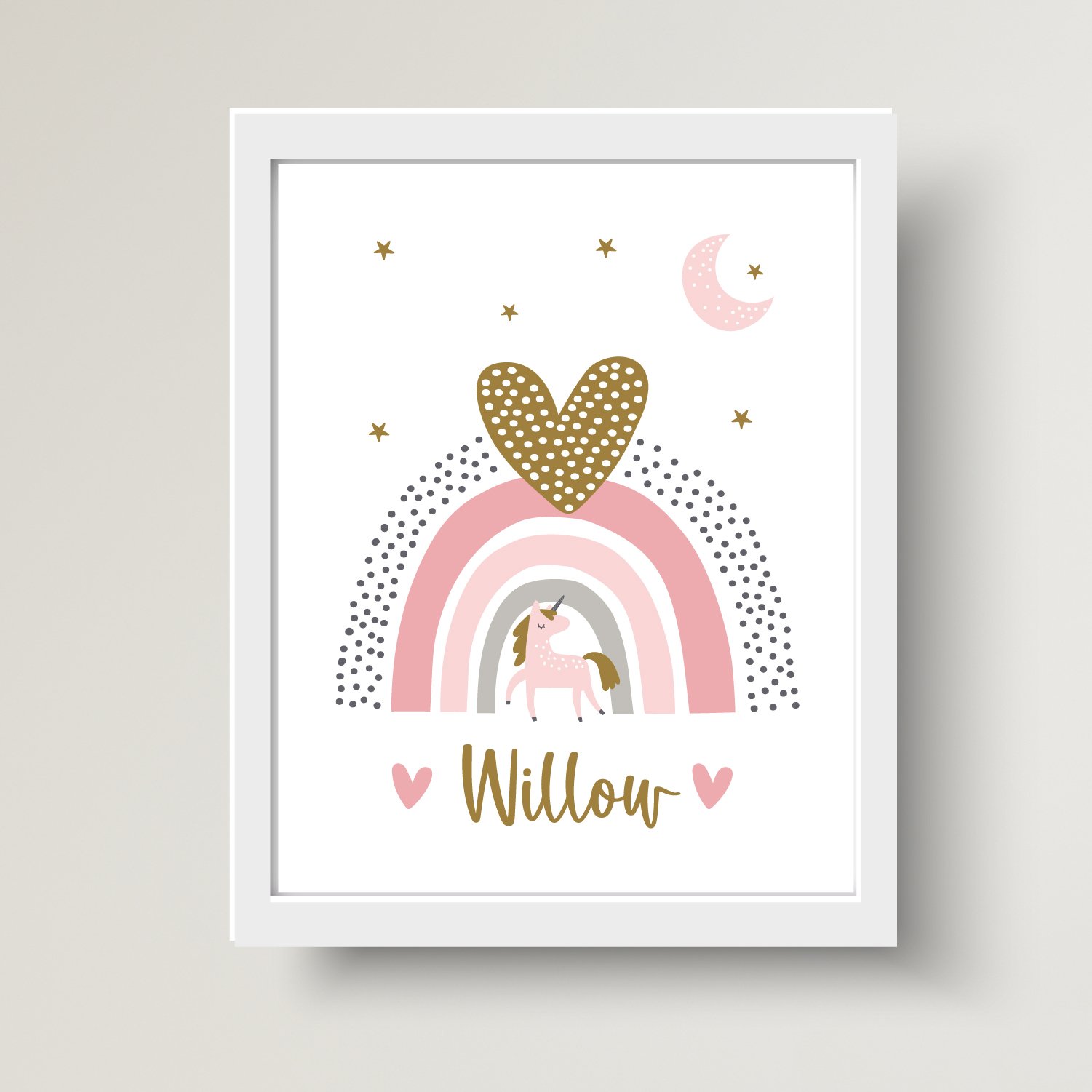 personalised unicorn print