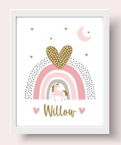 monogram unicorn print