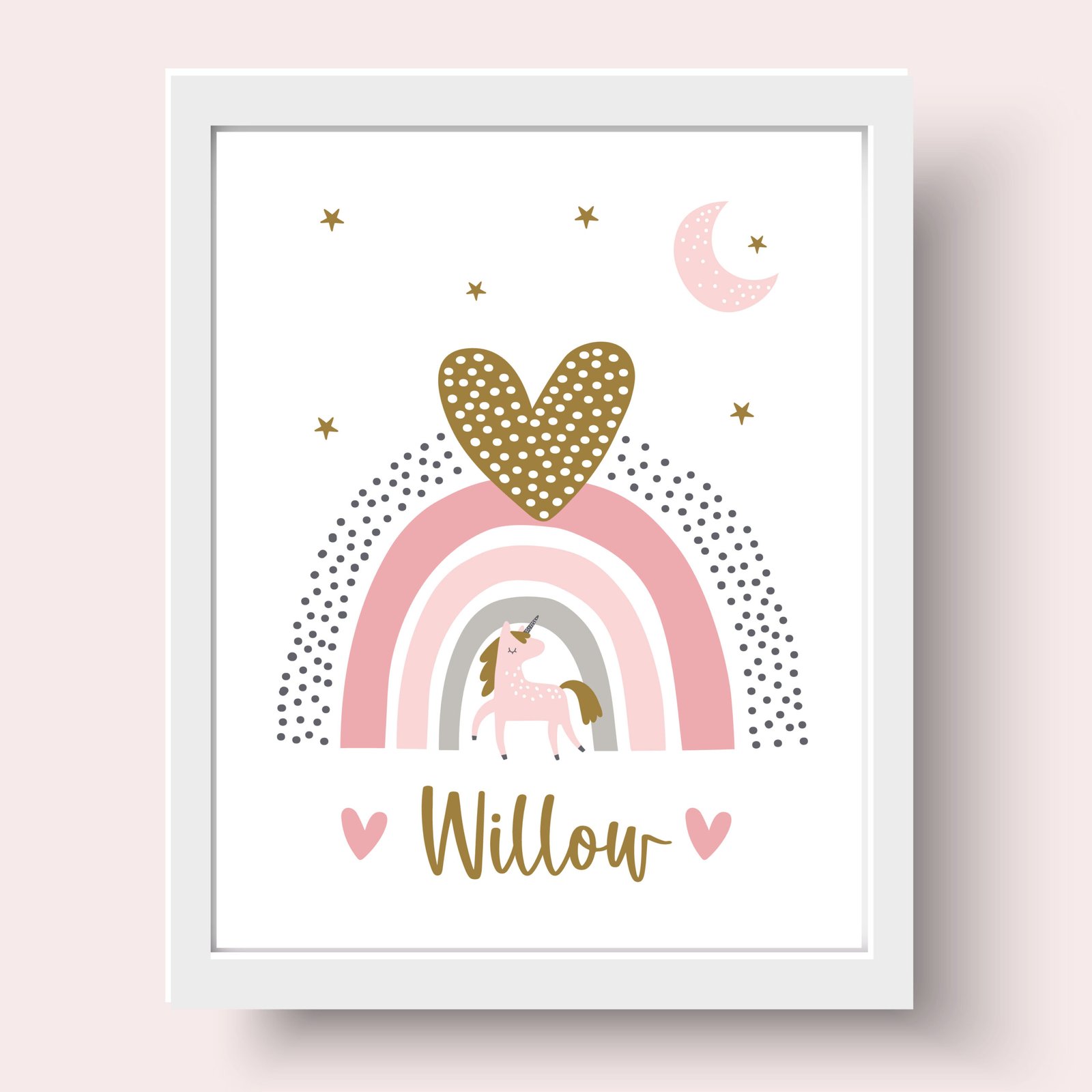 monogram unicorn print
