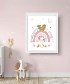 rainbow print for girls bedroom