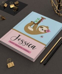 sloth journal personalised