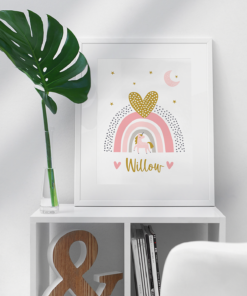 unicorn and rainbow print