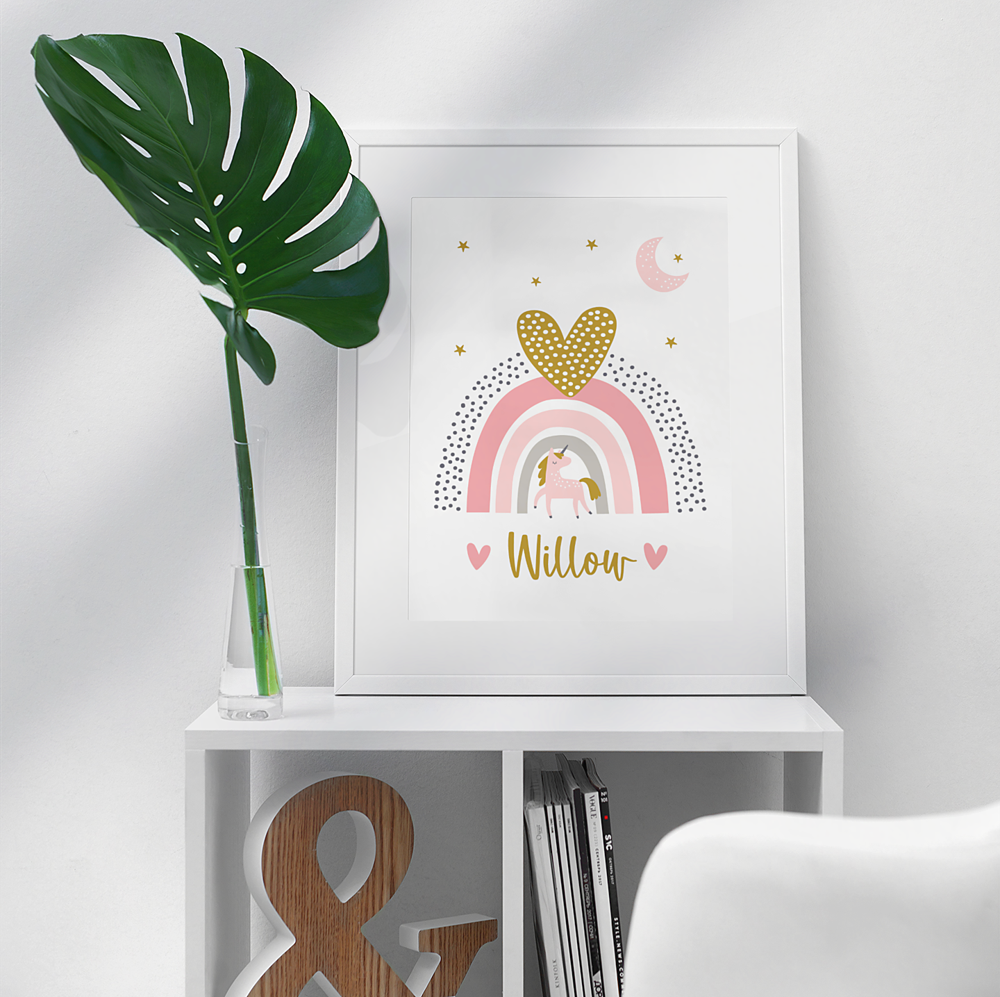 unicorn and rainbow print